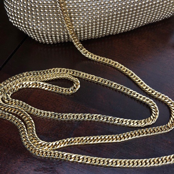 Whiting & Davis International Gold Tone Mesh Bag - Picture 4 of 12